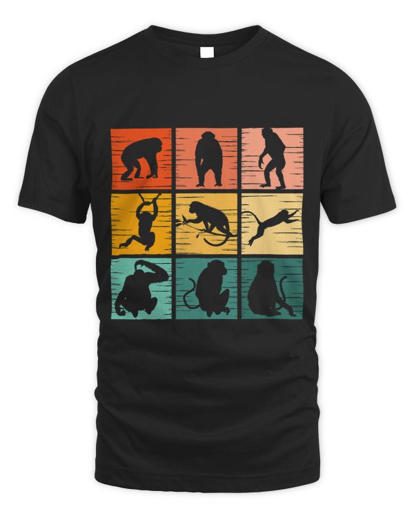 Monkey Lover Retro Vintage Wild Animal Lover For Men Women