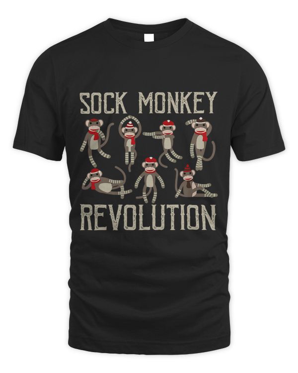 Monkey Lover Sock Monkey Revolution Vintage Distressed Monkeys Santa Hat