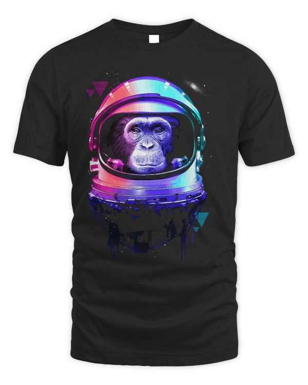 Monkey Lover Vintage Space Travel Astronaut Monkey Ape