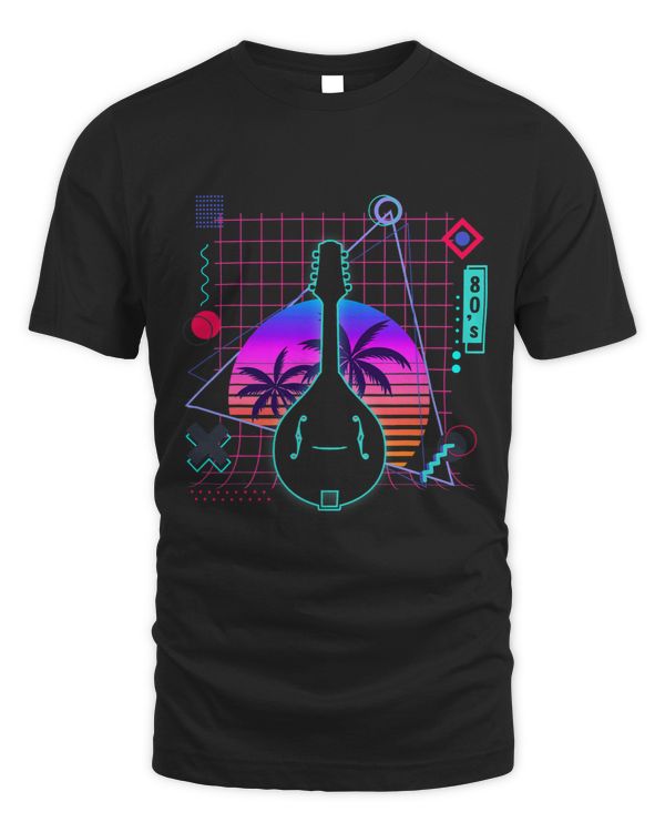 Mandolin Aesthetic Vaporwave 80s Style Musical Instrument