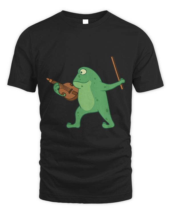 Frogs violinist plays violin