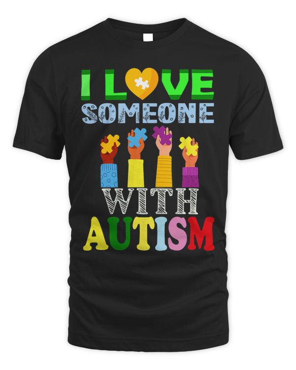 I Love Someone With Autism Puzzle Heart Awareness