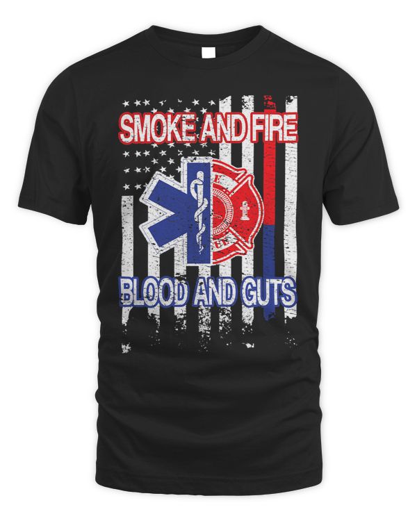 EMT Firefighter American Flag Firefighter EMT Paramedic T-Shirt