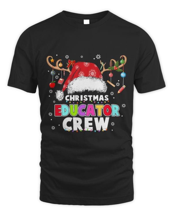Christmas Educator Crew Santa Hat Xmas Light