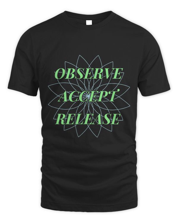 Observe Accept Release Vipassana Meditation Lotus Flower