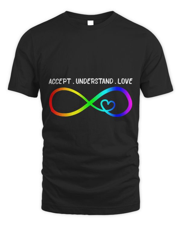 Accept Understand Love Heart Infinity Autism Awareness