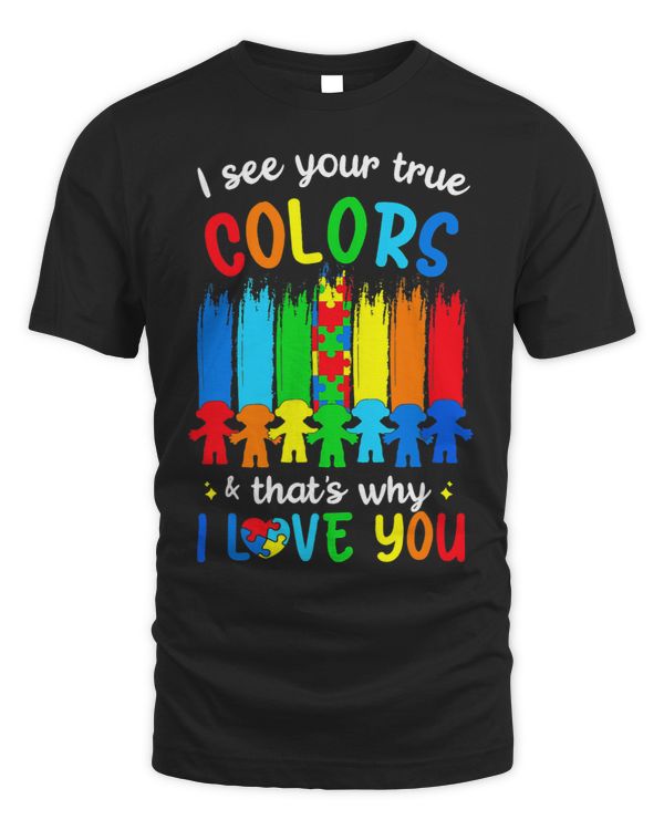 I See Your True Colors Puzzle Autism Month Women Kid