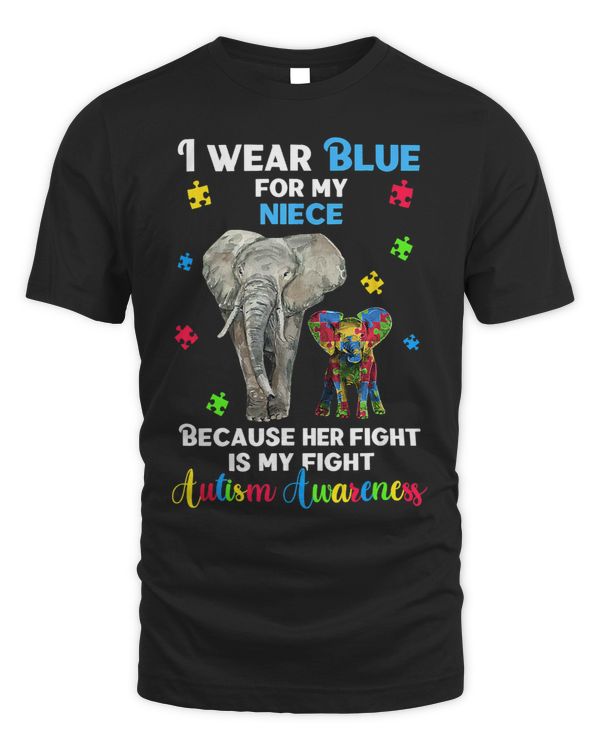 Uncle Aunt Autism Awareness Shirts Autistic Elephant PuzzlE