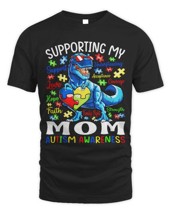Supporting My Mom Puzzle Autism Awareness