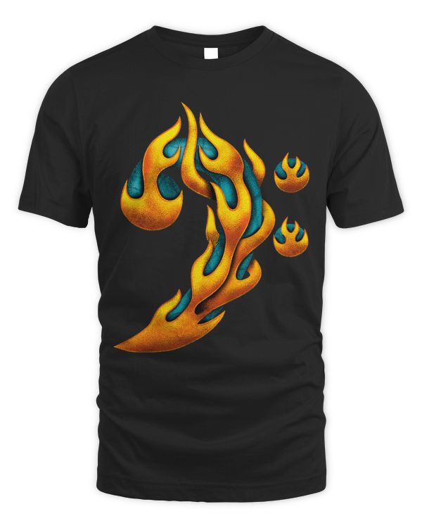 Burning Bass Clef Tribal with Flames Gift for Bass Player