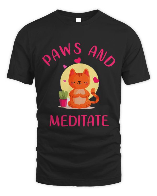 Namaste Yoga Paws Meditate Meditation Cat Lover Yoga Namaste Cat Mom Meditation