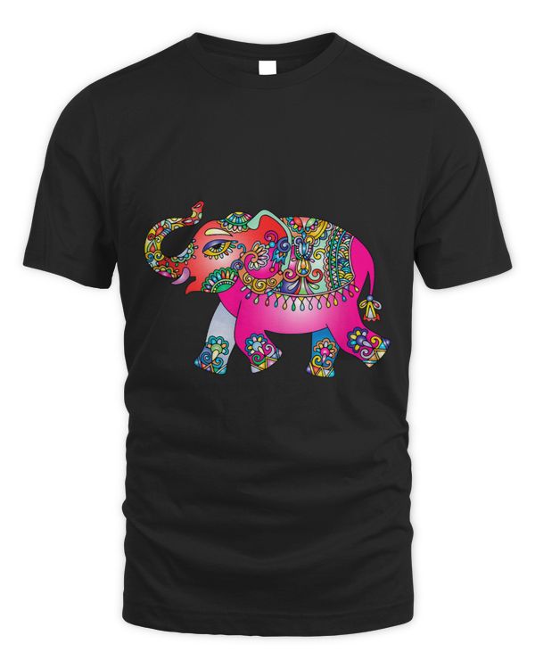 Namaste Yoga Colorful Indian Elephant Tribal Mandala Art Yoga Namaste Meditation