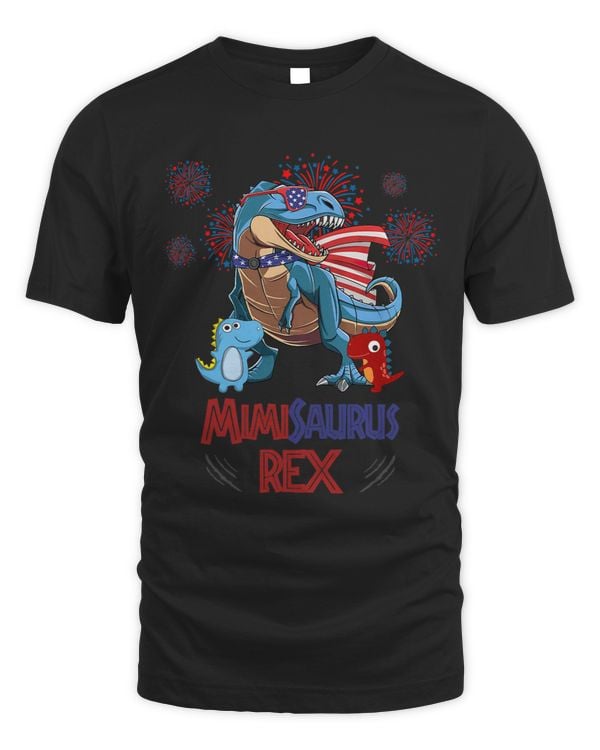 Womens Mimisaurus Rex Happy 4th of July American Mom Americansaurus