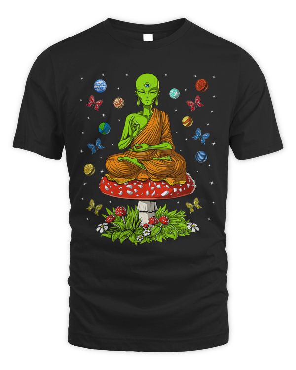 Namaste Yoga Psychedelic Alien Buddha Zen Meditation Yoga Spiritual Meditation