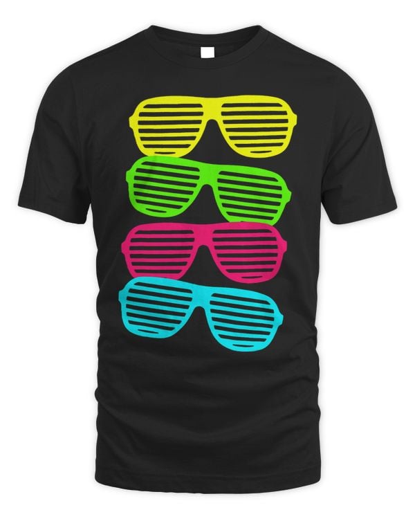 Neon Shutter Shades Cool Stack of Sunglasses Bright