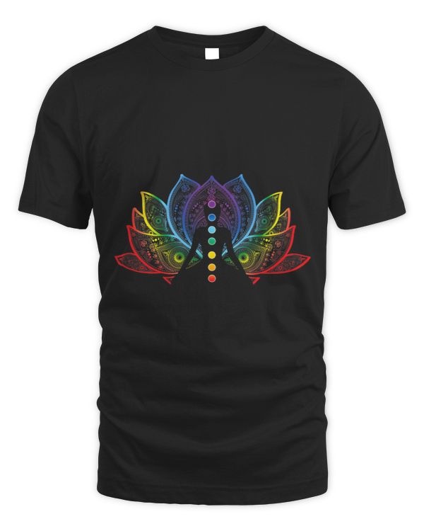 Namaste Yoga Rainbow Lotus Flower Chakras Meditation Yoga Lover Gift Meditation