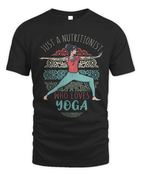 Womens Retro Mandala Meditation Nutritionist Who Loves Yoga