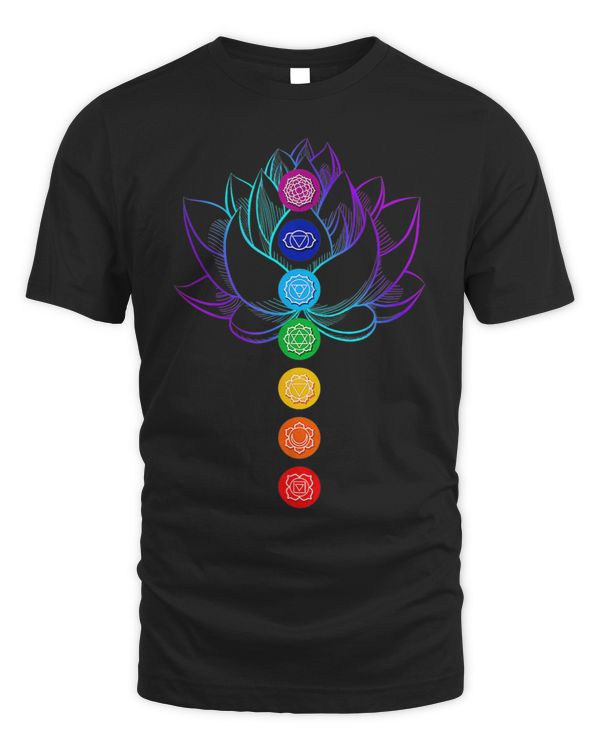 Spiritual Zen Lotus Flower Chakras Aligned Yoga Namaste