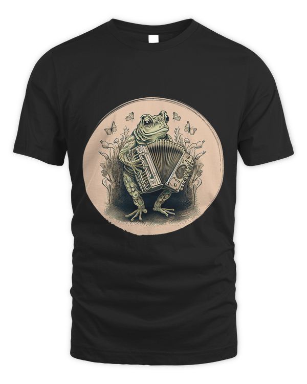 Froggy Frog Cute Cottagecore Aesthetic Frog With Accordion Frogs
