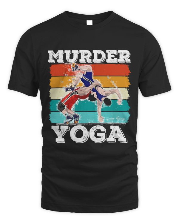 Namaste Yoga Vintage Retro Funny Zen Yoga Wrestling Lover Wrestler Tee Meditation