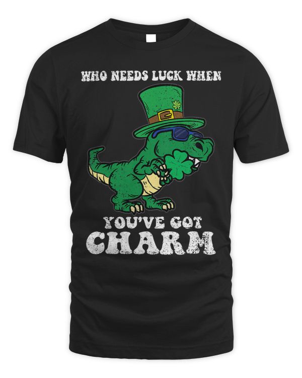 Kids St Patricks Day Boys Who Needs Luck When You Ve Got Charm