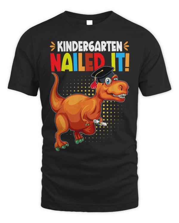 Kids T Rex Kindergarten Nailed It Graduation Class Of 1