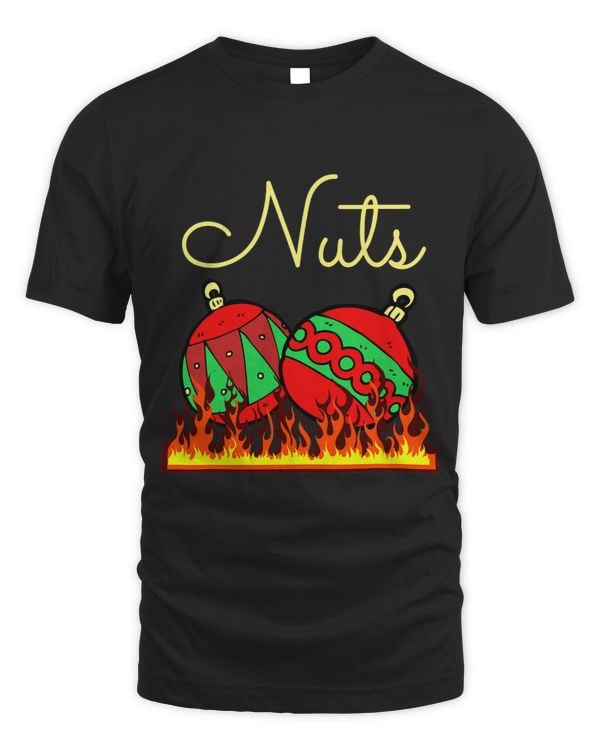 Funny Christmas Couples Tees Chest Nuts Roasting PJs