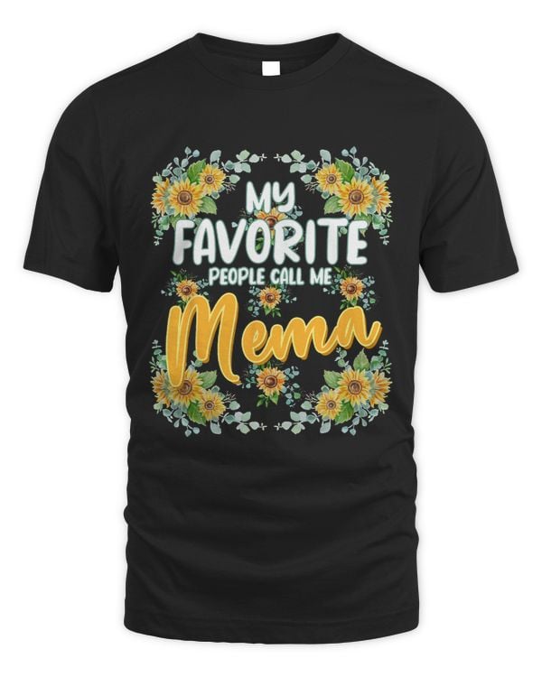 My Favorite People Call Me Mema Floral Shirt Mothers Day