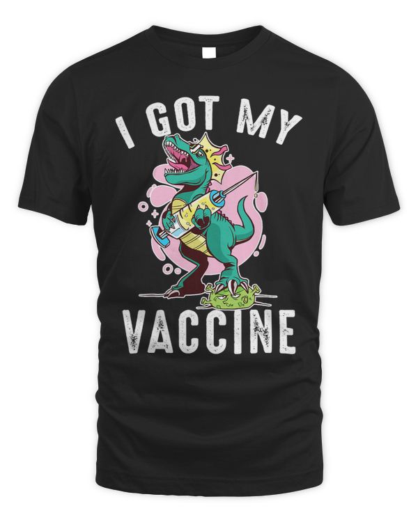 I Got My Vaccine T Rex Vaccinated I Got The Shot Trex Kids