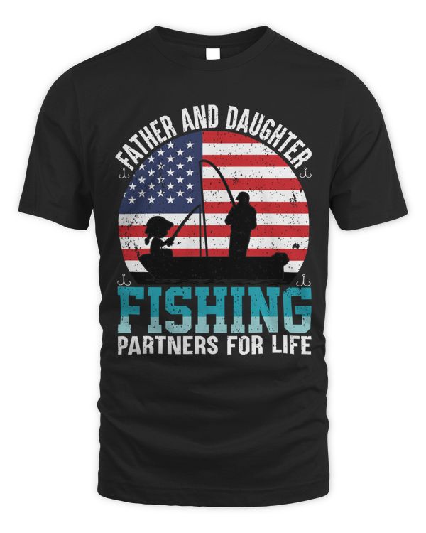 Father And Daughter Fishing Partners For Life T-shirt