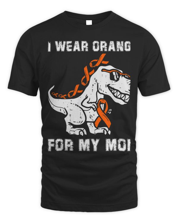 Kids I Wear Orange For My Mom TRex MS Awareness Boys Girls