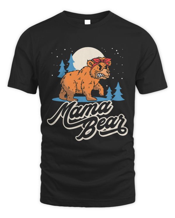 Funny Bear Vintage Mama Bear Funny Mothers Day Retro Cute Old School Cute Bears