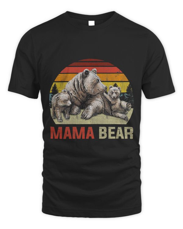 Funny Bear Womens Womens Mama Bear Mamabear Funny Mothers Day Gift Cute Bears