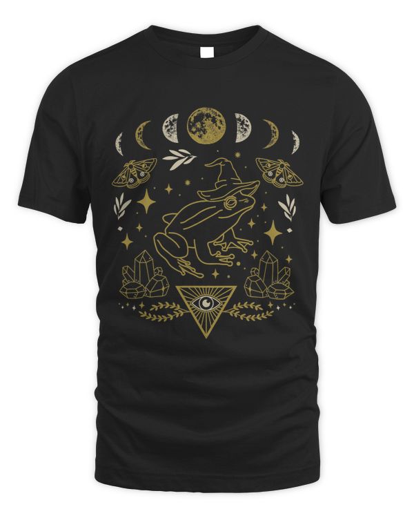 Frog Wizard Moon Dark Academia Aesthetic Cottagecore