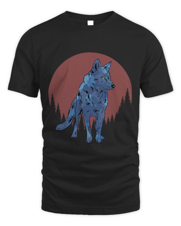 Full Moon Forest Animal Predator Moonlight Wolf_1