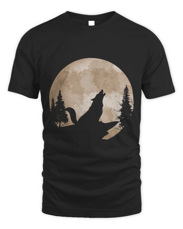 Full Moon Predator Animal Lover Moonlight Howling Wolf