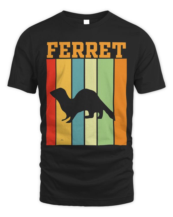 ferret Shadow silhouette in Retro Colors