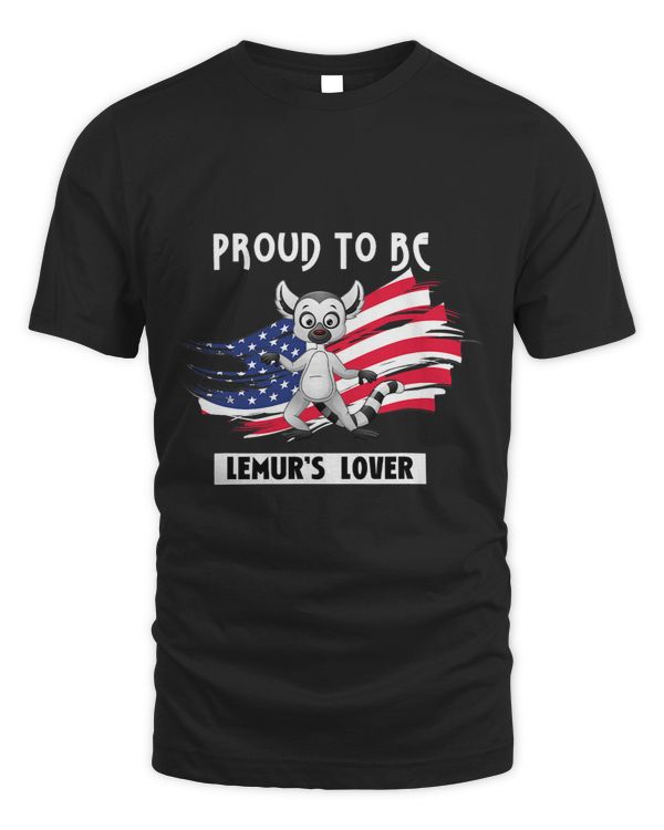 4th of July Lemur USA American Flag Patriotic lemur Love