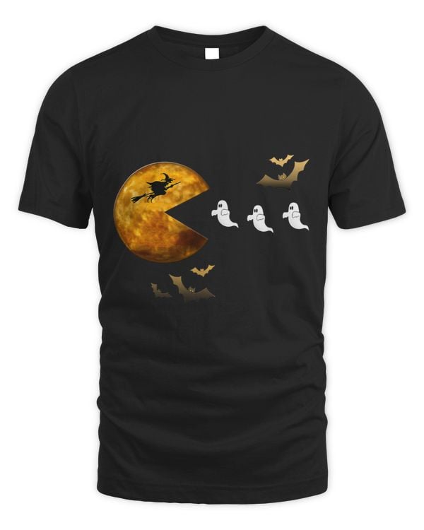 Fun Halloween Full Moon Eating Ghosts Halloween