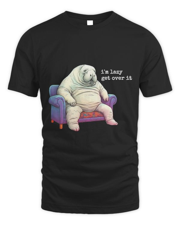 Funny Lazy Tired Person Napping Doing Nothing Cute Manatee