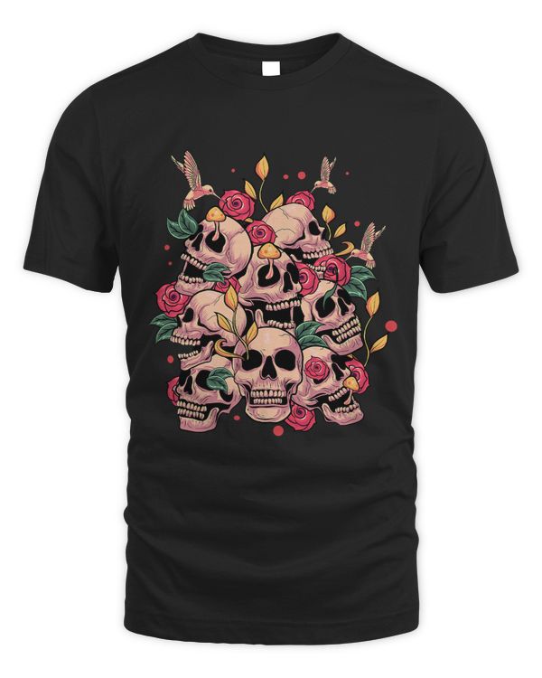 Skeleton Skulls Mushroom Chinese Hummingbird Pagan Aesthetic Nu Goth 74 Skull