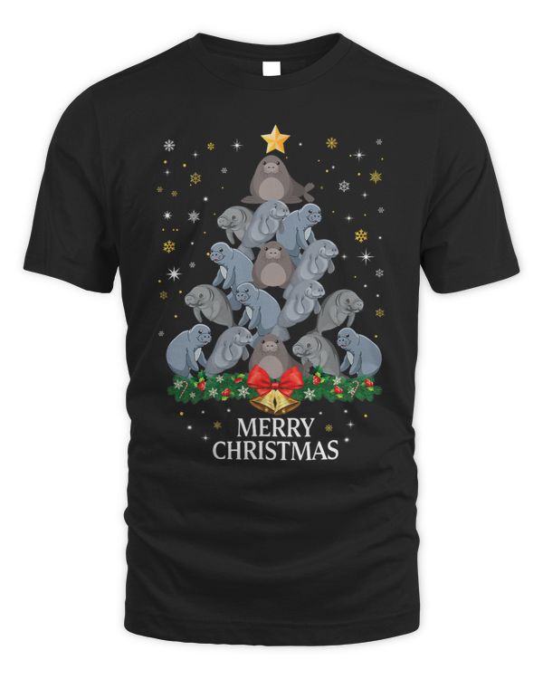 Christmas Manatee Tree Design for Boys Girls Manatee Xmas