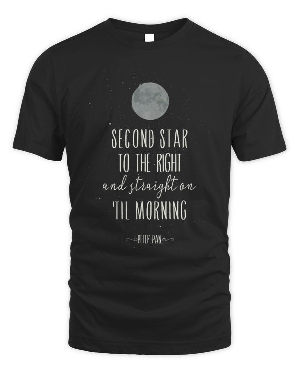Disney Peter Pan Second Star To The Right Moon Stars
