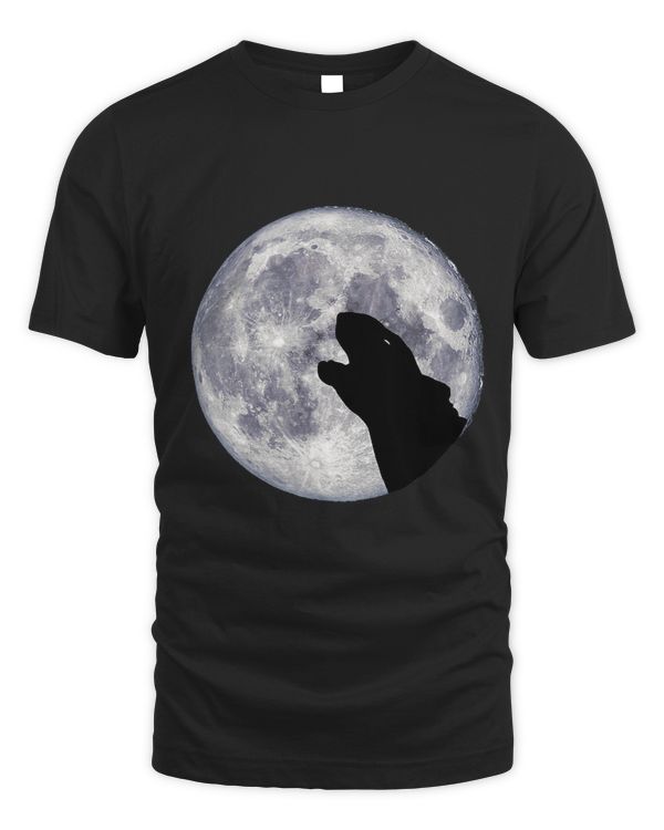 English Bull Terrier Howling at the Moon