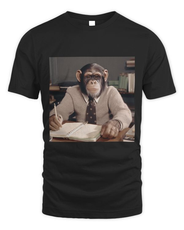 Funny Chimpanzee as Professor Humorous