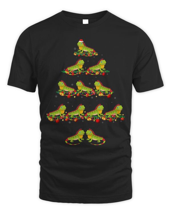 Family Pajama Sets Christmas Matching Iguana Xmas Tree