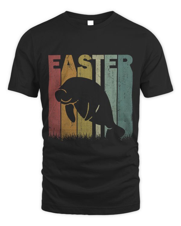 Easter Day Manatee Retro Graphic Funny Easter Costume