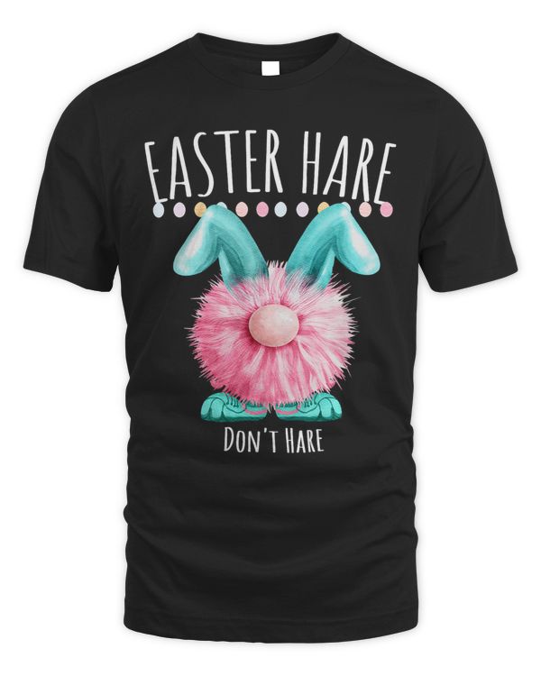 Easter Hare Dont Hare Funny Fluffy Pink Easter Bunny Gnome