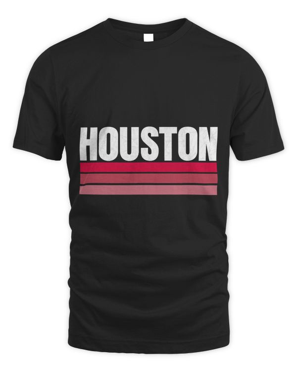 Cool Houston Red Blue Retro Striped Hometown Houston Retro