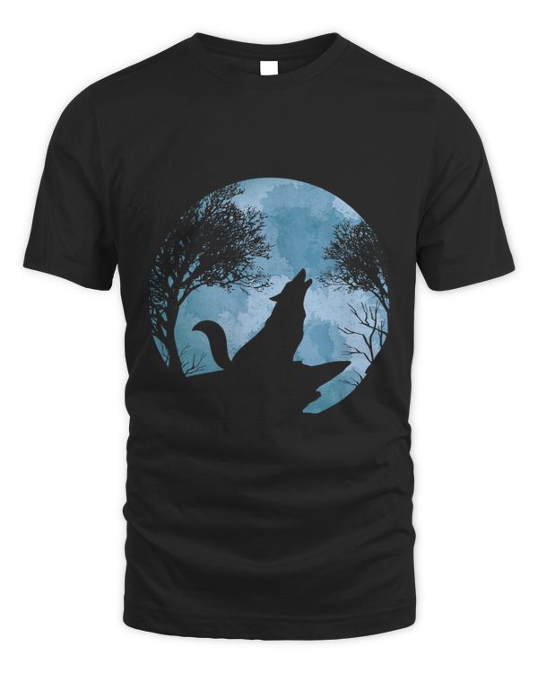 Howling Full Moon Forest Animal Wildlife Gift Moonlight Wolf